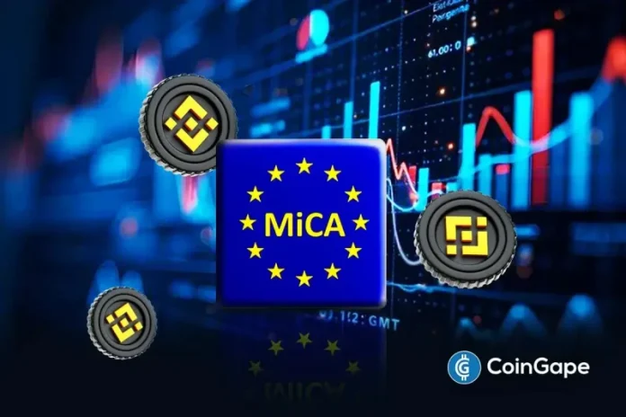 Binance applied for a Markets in Crypto-Assets (MiCA) license in Greece on Thursday. The application is intended to secure regulatory clearance in the European Union before the bloc’s July compliance deadline. Binance Selects Greece to Obtain MiCA License The registration, which was initially reported by Fortune, was presented to the Hellenic Capital Market Commission (HCMC)
The post <a href="https://coingape.com/binance-applies-for-eu-mica-license-in-greece/">Binance Applies For EU MiCA License In Greece</a> appeared first on <a href="https://coingape.com/">CoinGape</a>.