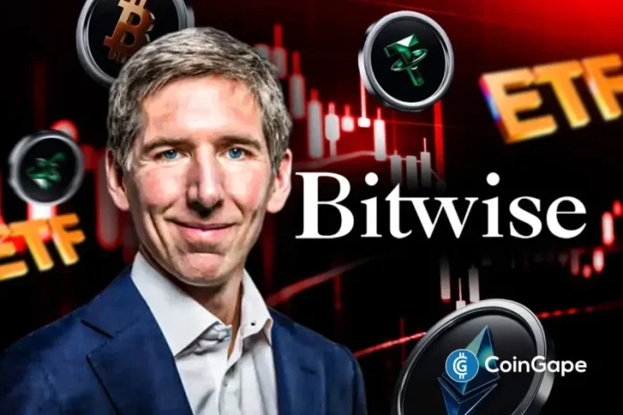 Bitwise CIO Matt Hougan said the recent crypto crash is a “temporary blip” in a strong bull market. This comes as the crypto market bounces back due to rising ETF inflows. Bitwise CIO Dismisses Crypto Crash as Short-Lived Panic In a recent post, Matt Hougan, Chief Investment Officer at Bitwise, addressed the crypto crash. He
The post <a href="https://coingape.com/bitwise-cio-calls-crypto-crash-a-blip-as-market-bounces-back-with-338m-etf-inflows/">Bitwise CIO Calls Crypto Crash a ‘Blip’ as Market Bounces Back With $338M ETF Inflows</a> appeared first on <a href="https://coingape.com/">CoinGape</a>.