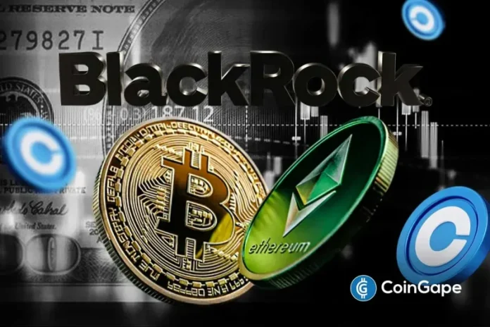 BlackRock, the world’s largest asset manager, has again transferred more Bitcoin and Ethereum to Coinbase, suggesting further sell-offs. This follows yesterday’s outflows from its crypto ETFs, as BTC recorded its largest daily decline, dropping to as low as $60,000. BlackRock Moves $291 Million In Bitcoin and Ethereum To Coinbase Arkham data shows that the crypto
The post <a href="https://coingape.com/blackrock-signals-more-selling-as-291m-in-btc-eth-hit-coinbase-amid-2-5b-crypto-options-expiry/">BlackRock Signals More Selling as $291M in BTC, ETH Hit Coinbase Amid $2.5B Crypto Options Expiry</a> appeared first on <a href="https://coingape.com/">CoinGape</a>.