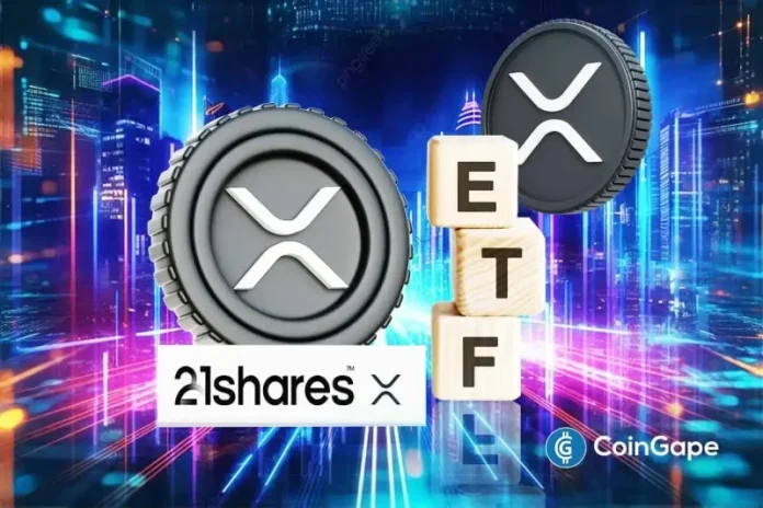 21Shares’ XRP ETF is set to join the list of funds already trading in the market. This comes as institutional demand grows with the ETFs recording $666 million in inflows in less than a month of full trading. 21Shares XRP ETF Set to Launch on Monday According to a new filing, 21Shares has been cleared
The post <a href="https://coingape.com/21shares-xrp-etf-to-begin-trading-on-monday-as-institutional-inflows-hit-666-million/">21Shares XRP ETF To Begin Trading on Monday as Institutional Inflows Hit $666 Million</a> appeared first on <a href="https://coingape.com/">CoinGape</a>.