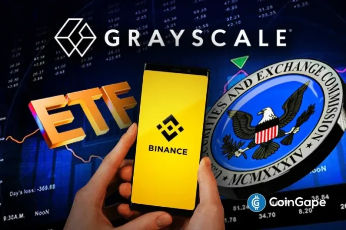 Crypto ETF issuer Grayscale has filed a registration statement for a Binance Coin (BNB) ETF with the U.S. Securities and Exchange Commission (SEC). The firm also becomes the second to file for a BNB ETF after fellow crypto asset manager VanEck. Grayscale Files To Launch BNB ETF An SEC filing shows that the crypto ETF
The post <a href="https://coingape.com/crypto-etf-issuer-grayscale-files-s-1-for-binance-coin-bnb-etf-with-sec/">Crypto ETF Issuer Grayscale Files S-1 for Binance Coin (BNB) ETF With SEC</a> appeared first on <a href="https://coingape.com/">CoinGape</a>.