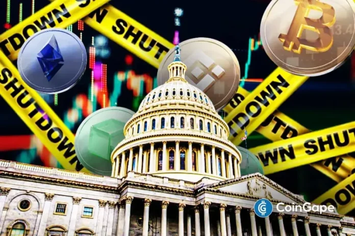 Crypto traders have raised their bets that the U.S. government shutdown will end as early as this week, after the Senate advanced a short-term funding bill last night. The crypto market is already pricing in the possibility of the shutdown ending soon, with Bitcoin reaching the $106,000 mark today. Crypto Traders Predict U.S. Government Shutdown
The post <a href="https://coingape.com/crypto-traders-bet-on-government-shutdown-ending-by-november-14/">Crypto Traders Bet on Government Shutdown Ending by November 14 as Senate Advances Funding Bill</a> appeared first on <a href="https://coingape.com/">CoinGape</a>.