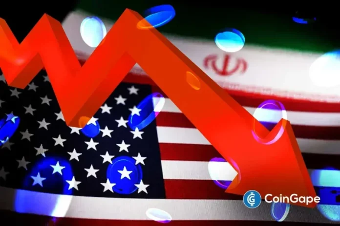 The global crypto market is once again under pressure amid the escalating Middle East tensions. As the conflict between Iran, Israel, and the US intensifies, uncertainty is spreading across risk assets, like Bitcoin. This current crypto market downturn is mainly driven by the latest remarks from Iranian President Masoud Pezeshkian. He declared that Iran “will
The post <a href="https://coingape.com/iran-will-not-surrender-crypto-market-falls-again-as-us-iran-tensions-rise/">‘Iran Will Not Surrender’: Crypto Market Falls Again as US–Iran Tensions Rise</a> appeared first on <a href="https://coingape.com/">CoinGape</a>.