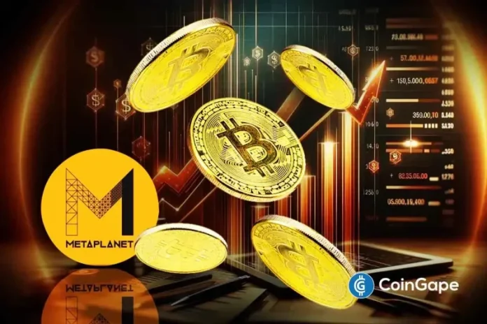 Japan’s Metaplanet is set to re-start its Bitcoin treasury purchases after more than a month of hiatus. This follows an announcement that the firm had put up its portfolio as collateral to secure $100 million in funding. MetaPlanet Secures $100M In New Funding In the latest update, MetaPlanet announced plans to resume Bitcoin treasury expansion
The post <a href="https://coingape.com/metaplanet-raises-100m-to-resume-bitcoin-treasury-purchases-after-one-month-pause/">MetaPlanet Raises $100M to Resume Bitcoin Treasury Purchases after One Month Pause</a> appeared first on <a href="https://coingape.com/">CoinGape</a>.