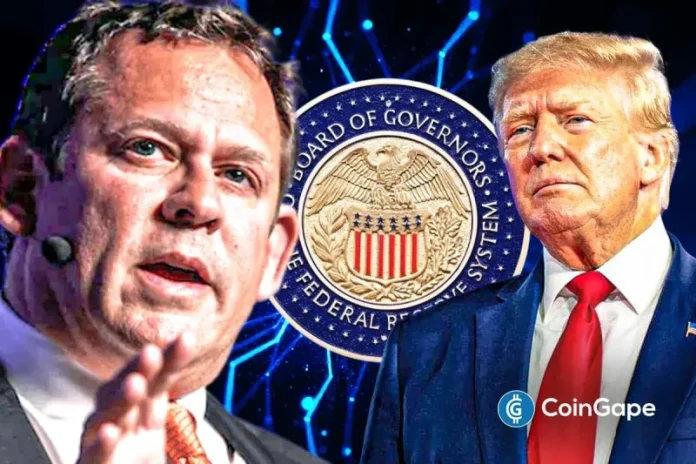 The race for the next Fed Chair continues to heat up, with Rick Rieder now leading market expectations. Rieder, BlackRock’s Chief Investment Officer of Global Fixed Income, has surged ahead after public praise from President Donald Trump. This shift in sentiment follows Trump’s direct meetings with finalists, as Jerome Powell’s term ends May 15 and
The post <a href="https://coingape.com/trump-backed-rick-rieder-now-leads-the-odds-for-fed-chair-position/">Trump Backed Rick Rieder Now Leads the Odds for New Fed Chair</a> appeared first on <a href="https://coingape.com/">CoinGape</a>.