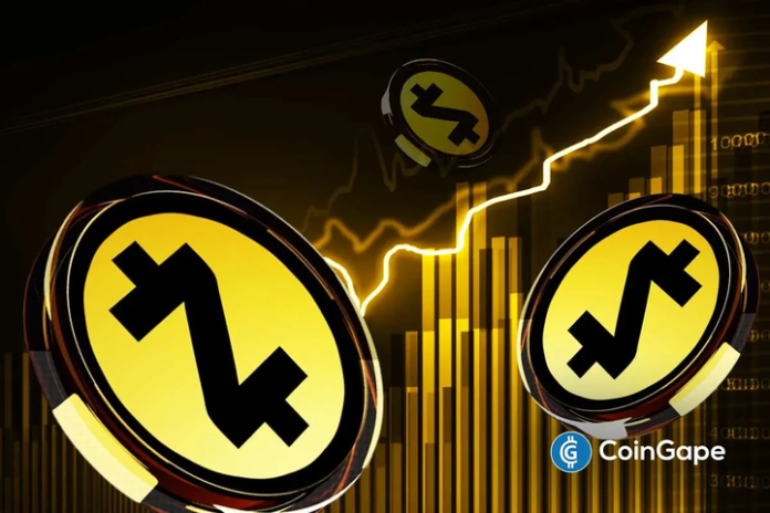 Zcash (ZEC) price has experienced a remarkable surge, with its price climbing over 45% in the past 24 hours. The privacy-focused cryptocurrency has significantly outperformed the broader market, standing strong at over $600. This increase is an upswing extension of a pattern with a 20% increase in an otherwise downward market. The increase in the
The post <a href="https://coingape.com/markets/zcash-price-soars-45-heres-why/">Zcash Price Soars 45%: Here’s Why</a> appeared first on <a href="https://coingape.com/">CoinGape</a>.